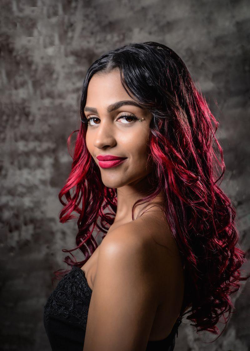 Bold Red hair colour at Rare Salon, Dehradun