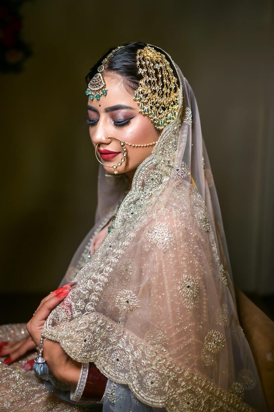 Soft, radiant bridal makeup and glowing skin by Rare Salon